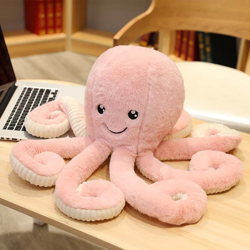 Peluche pieuvre contente et colorée