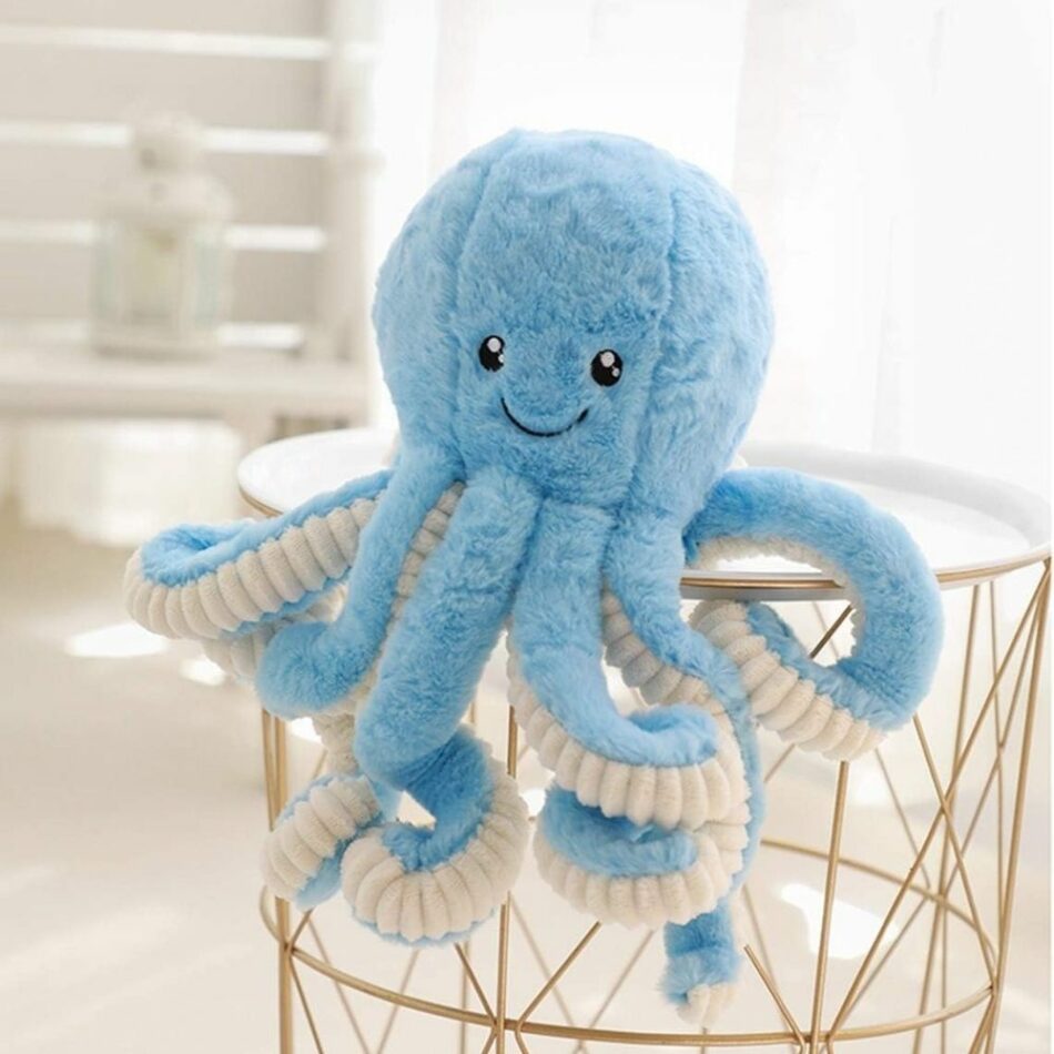 Peluche pieuvre douce multicolore enfant câlin océan