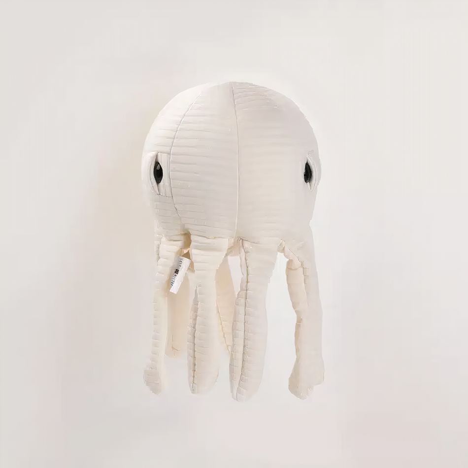 Peluche pieuvre écru douce câline décoration marine