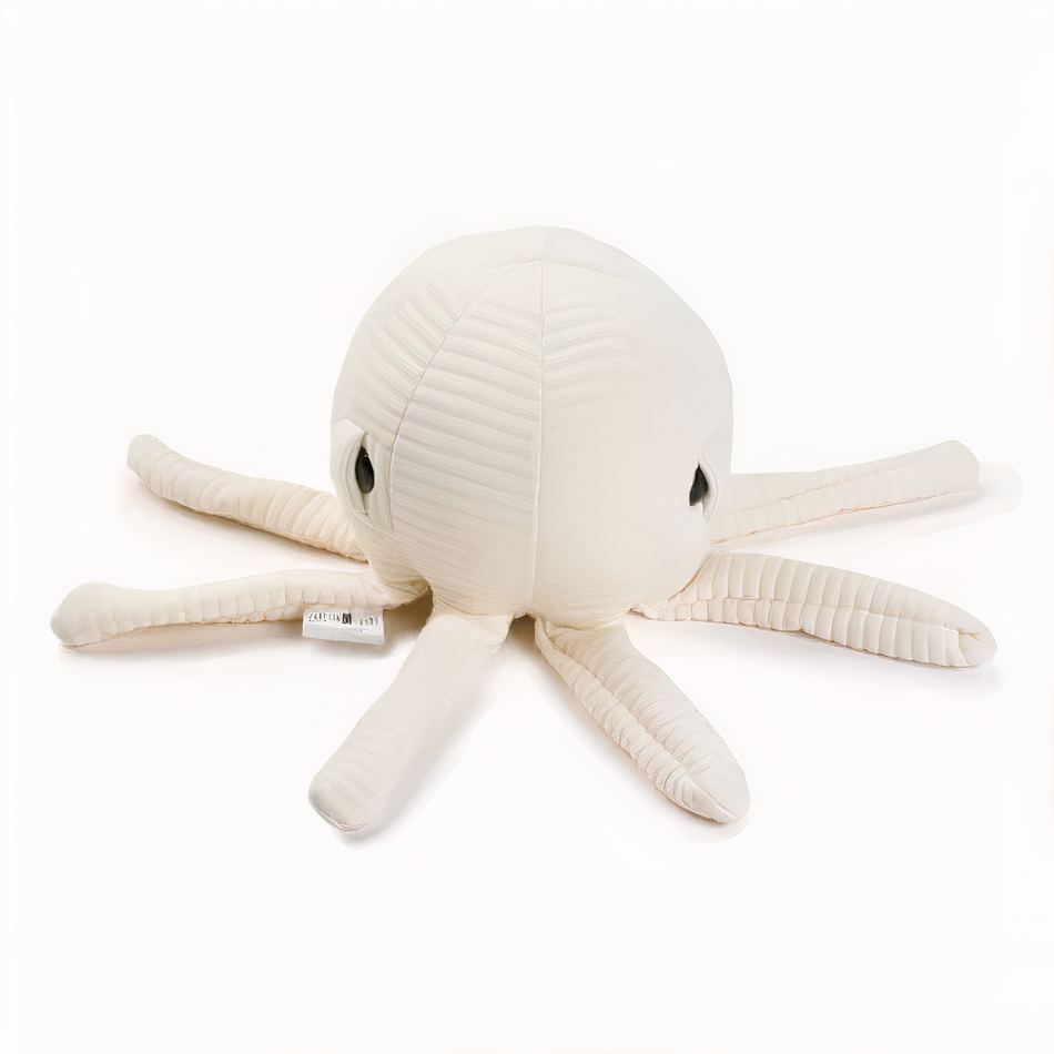 Peluche pieuvre écru douce câline décoration marine
