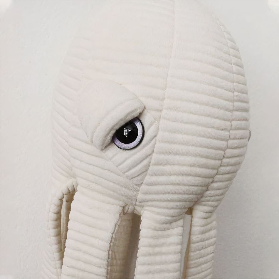 Peluche pieuvre écru douce câline décoration marine