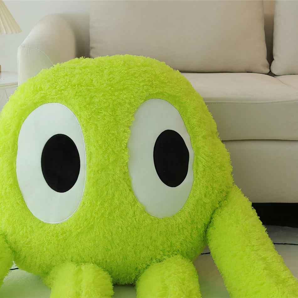 Peluche pieuvre géante verte douce océan câlin enfant