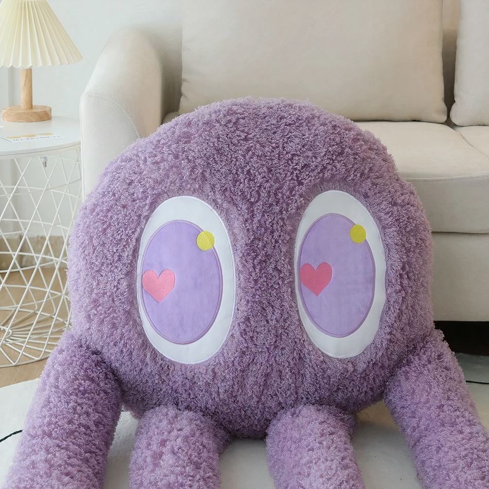 Peluche pieuvre géante violette douce câline enfant