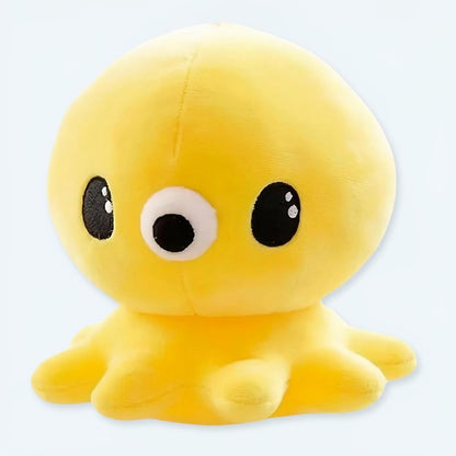Peluche pieuvre jaune kawaii douce enfant chambre