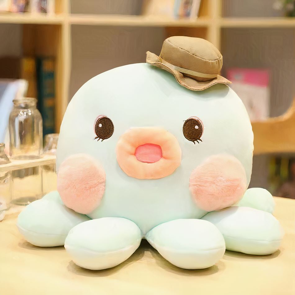 Peluche pieuvre mignonne douce coton câlin océan