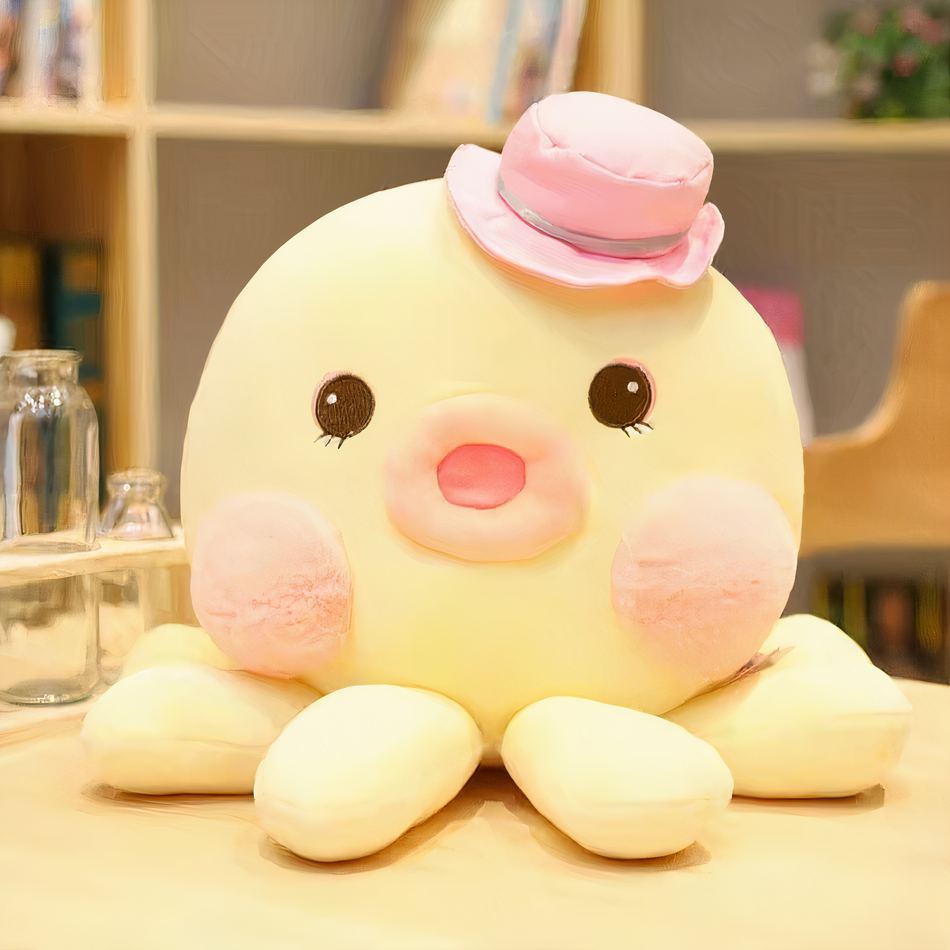 Peluche pieuvre mignonne douce coton câlin océan