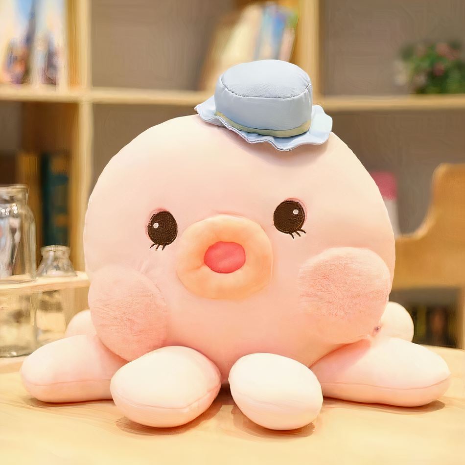 Peluche pieuvre mignonne douce coton câlin océan
