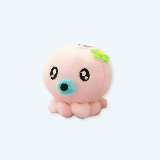 Peluche pieuvre mignonne porte-clés rose kawaii douce