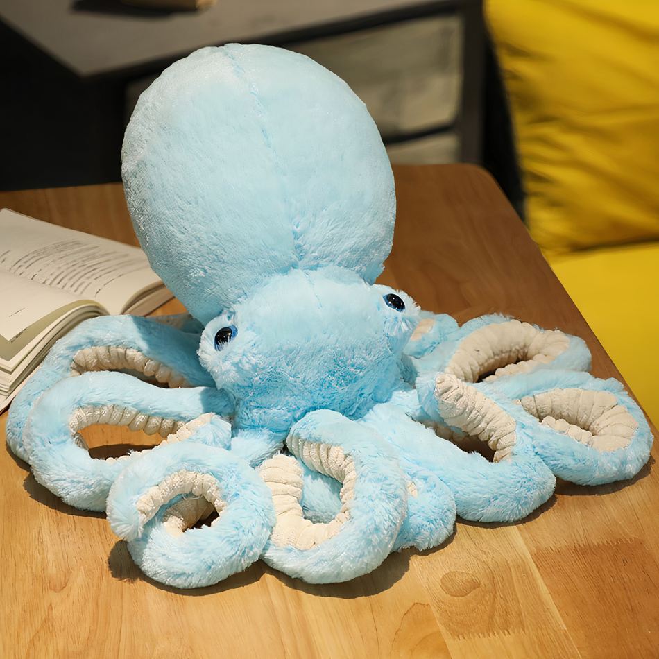 Peluche pieuvre multicolore douce câline pour enfants