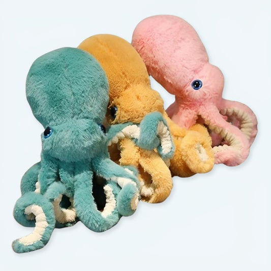 Peluche pieuvre multicolore douce câline pour enfants