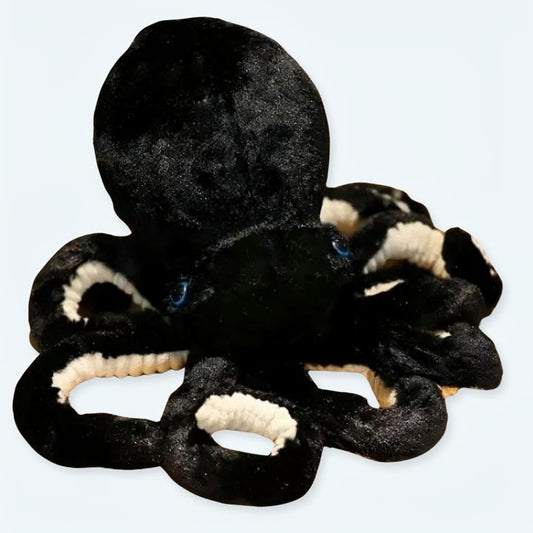 Peluche pieuvre noire douce océan câlin chambre enfant