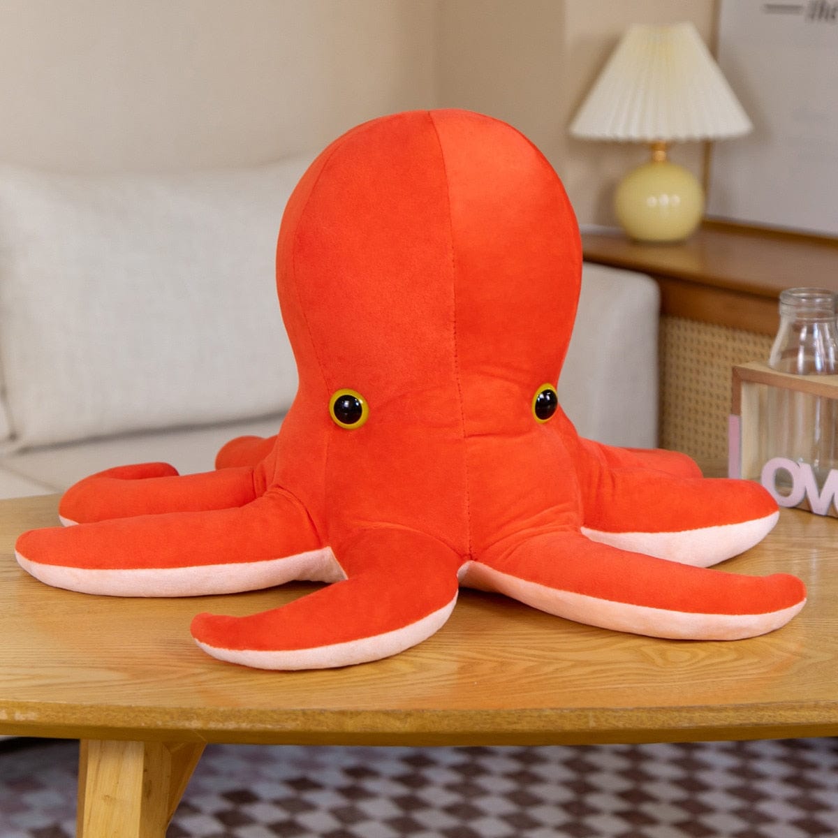 Peluche pieuvre orange et violette