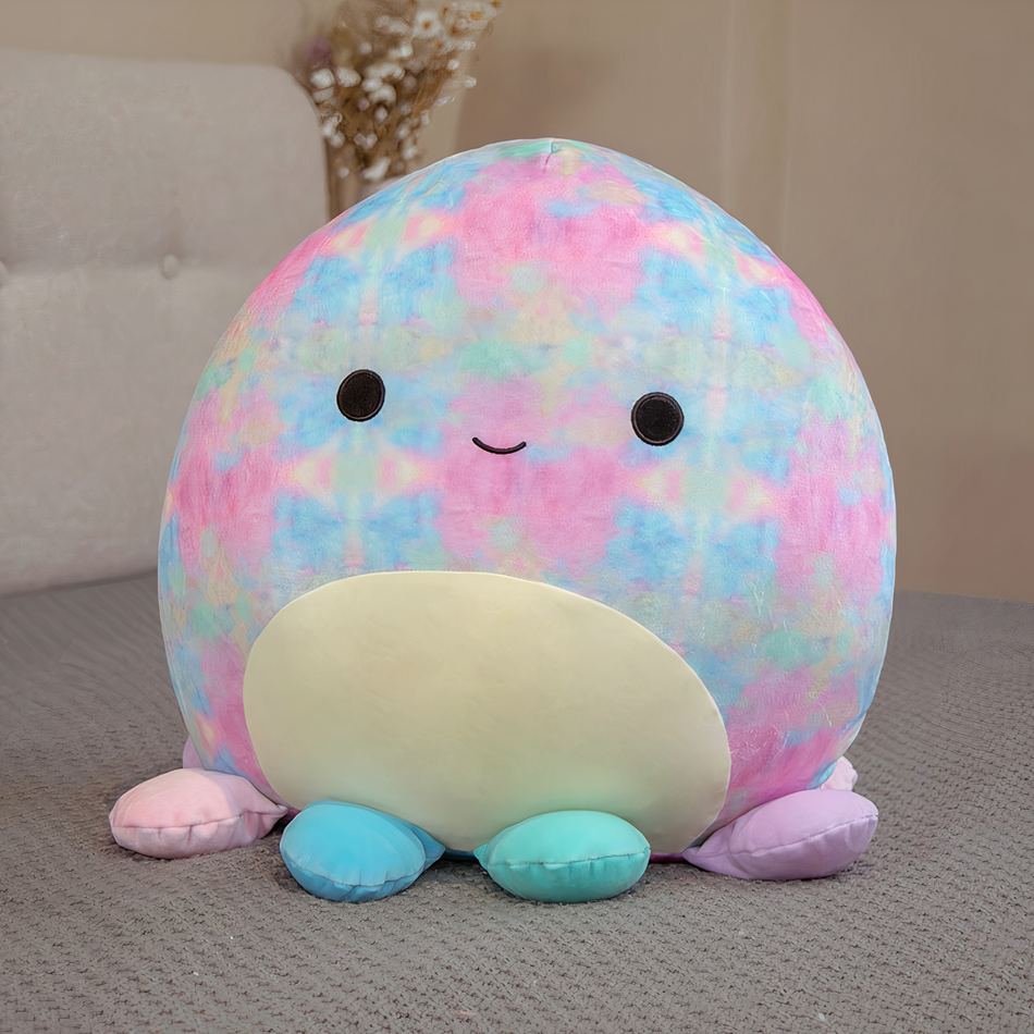 Peluche pieuvre oreiller doux confort maison cocooning