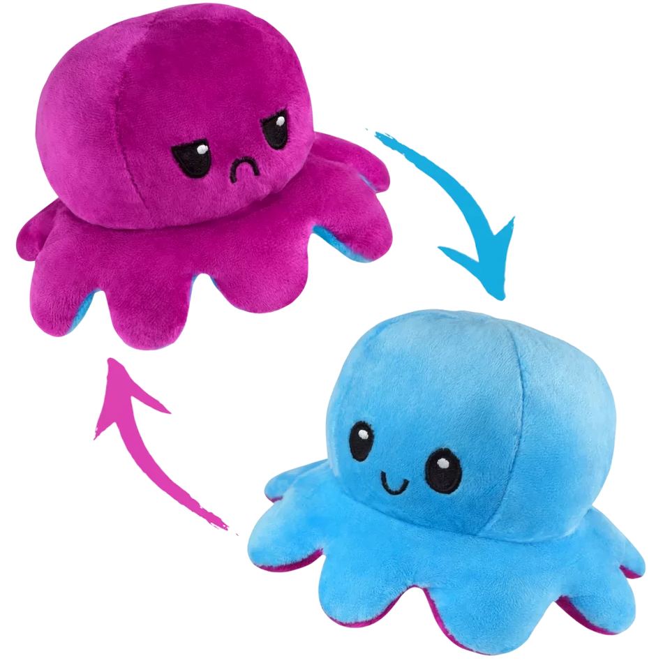Peluche pieuvre réversible douce et ludique enfant océan