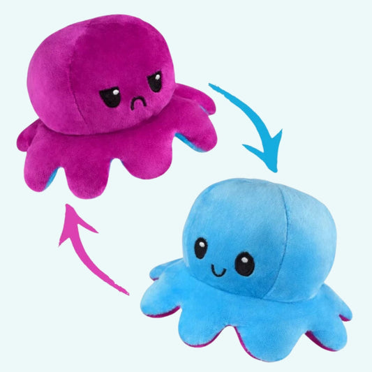 Peluche pieuvre réversible douce et ludique enfant océan