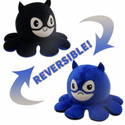 Peluche pieuvre réversible océan doux câlin enfant