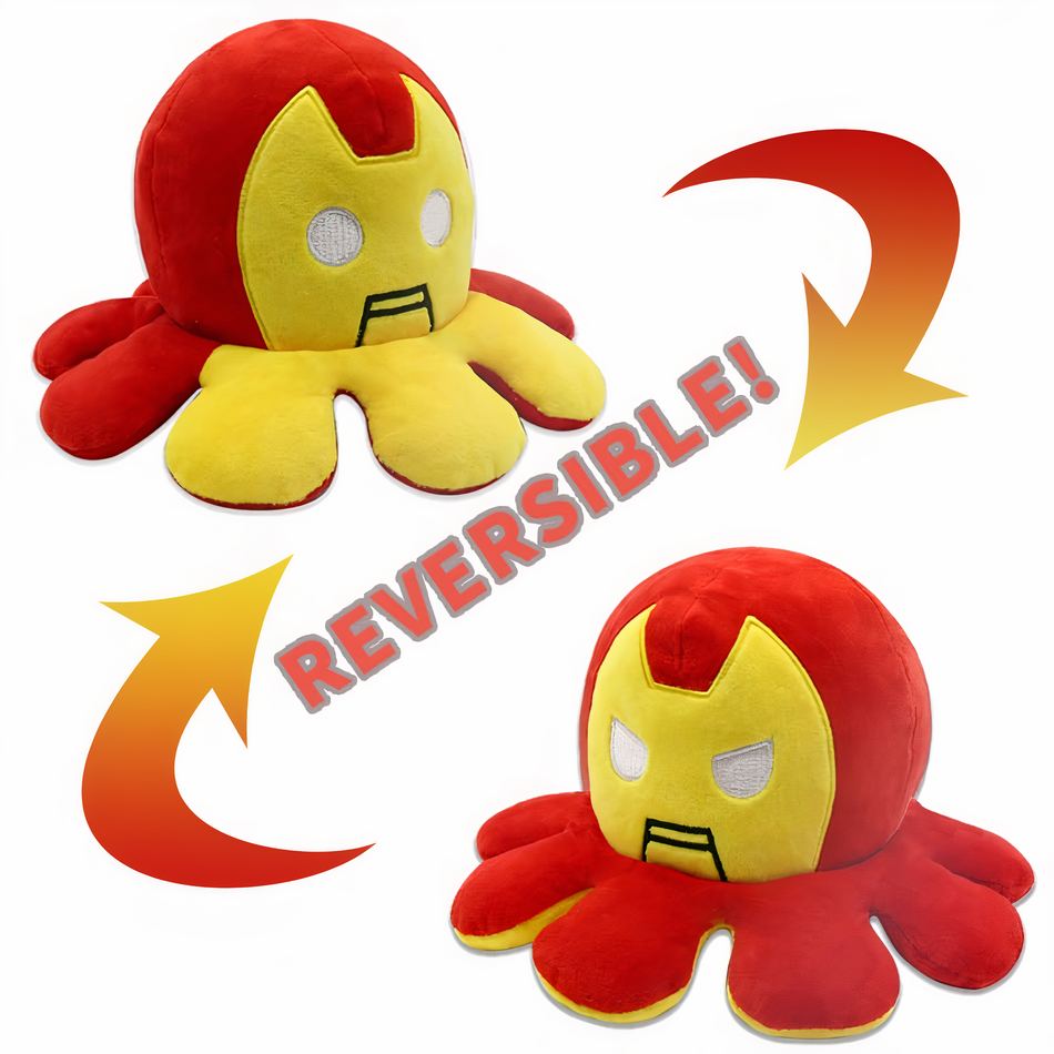 Peluche pieuvre réversible océan doux câlin enfant