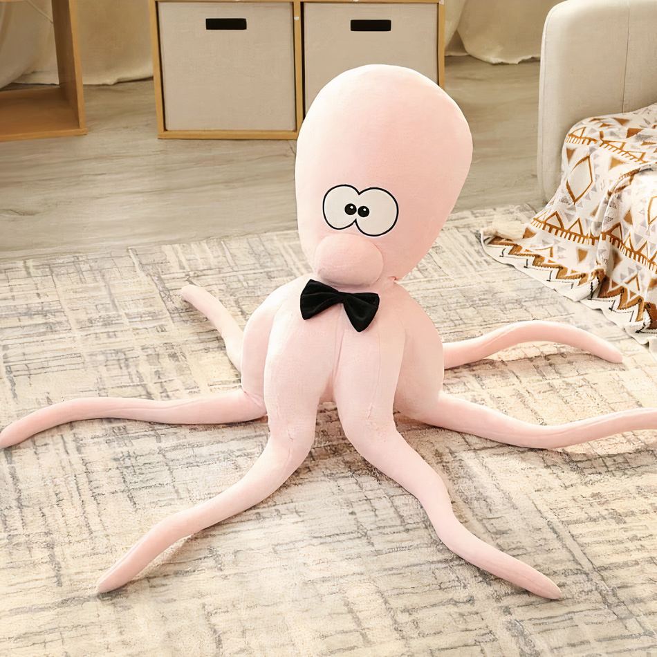 Peluche pieuvre rigolote multicolore douce enfant