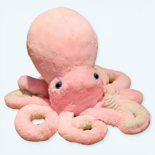 Peluche pieuvre rose douce câline océan enfant