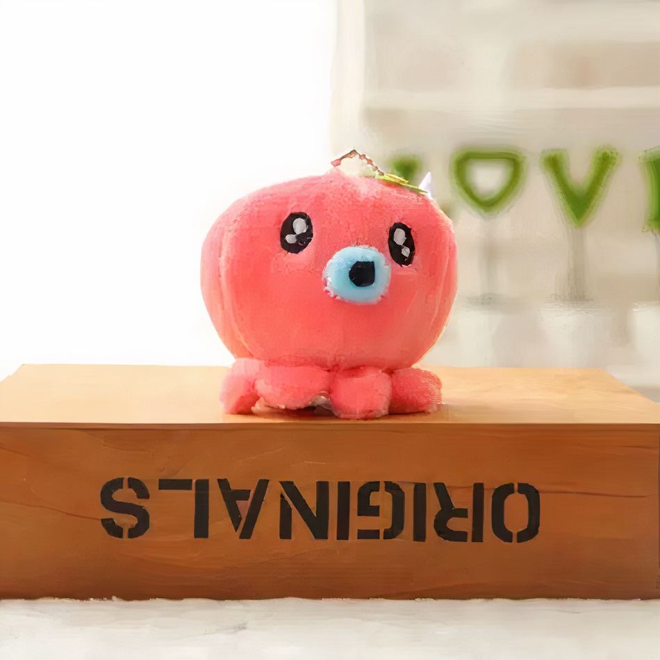 Peluche pieuvre rouge porte-clés mignon marin déco