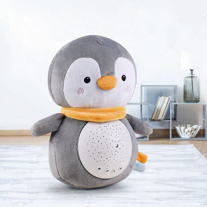 Peluche pingouin câlin apaisant bruit blanc hiver doux
