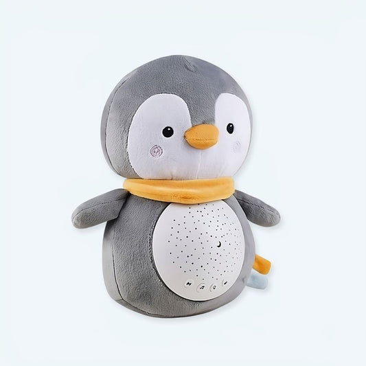 Peluche pingouin câlin apaisant bruit blanc hiver doux