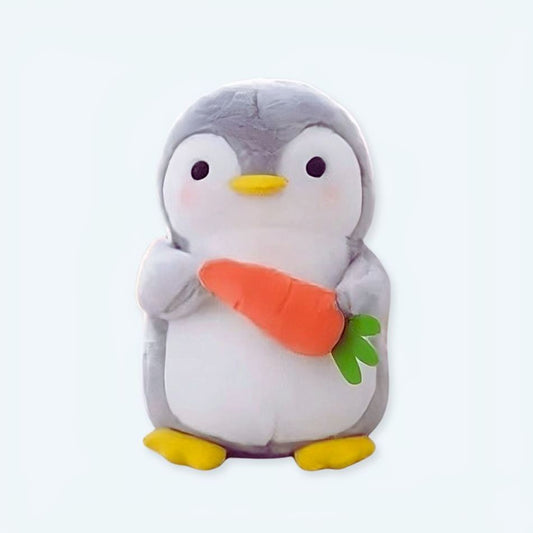 Peluche pingouin carotte douce peluchette hiver câline