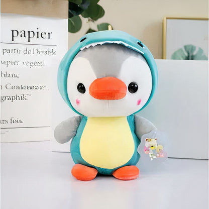 Peluche pingouin dinosaure mignon déguisement enfant doux