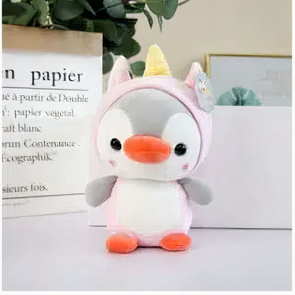 Peluche pingouin magique licorne douce peluche câline