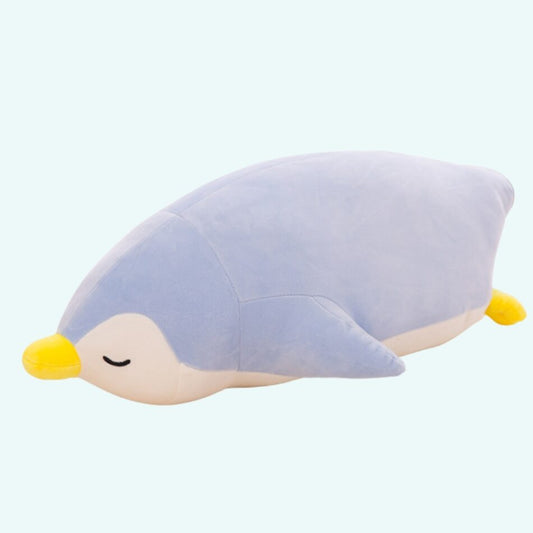 Peluche pingouin manchot bleu doux enfant hiver chaleureux