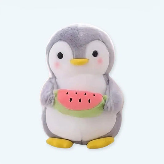 Peluche pingouin pastèque douce doudou hiver enfant
