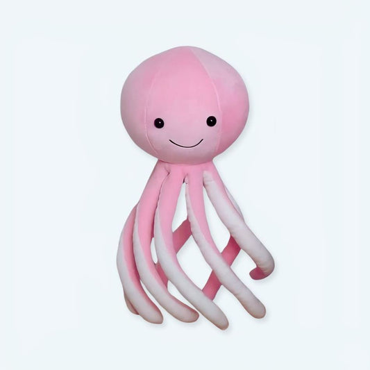Peluche poulpe rose mignon doux univers marin câlin