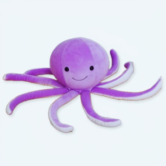 Peluche poulpe violet doux jouet enfant décor amusant