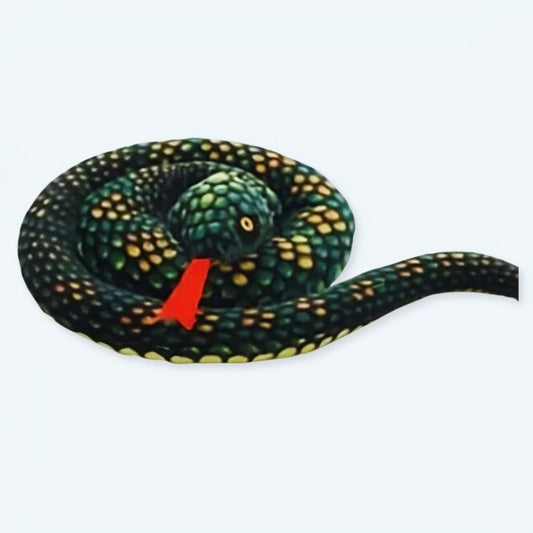 Peluche python vert doux jungle serpent réaliste peluche