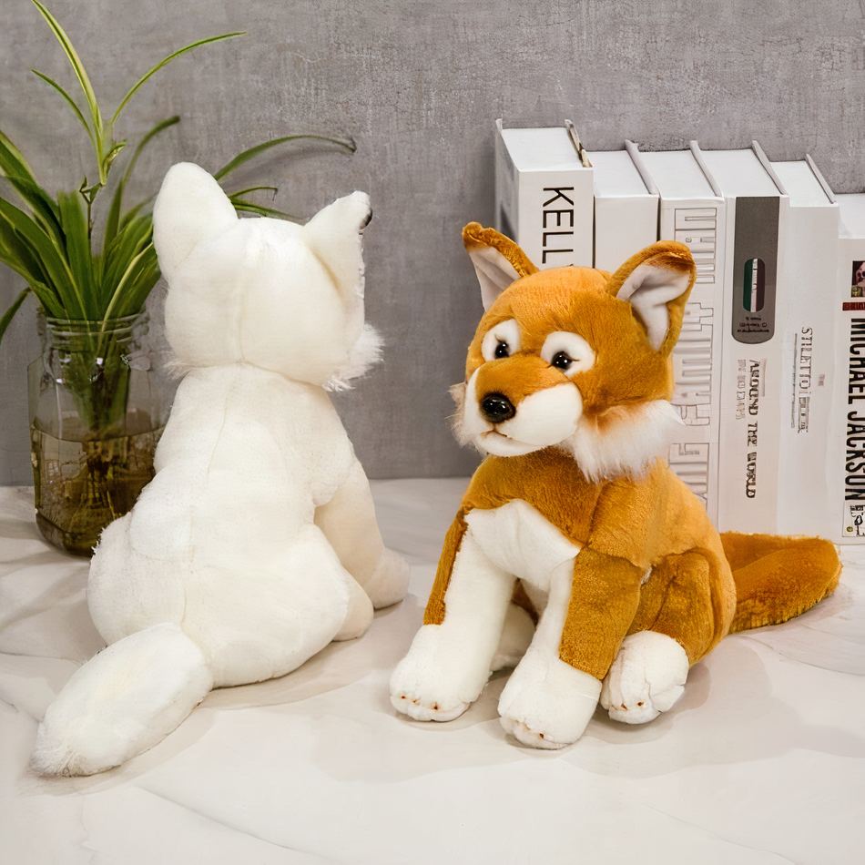 Peluche renard blanc des montagnes