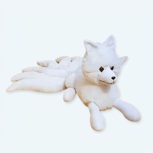 Peluche renard blanc doux câlin hiver enfant nordique