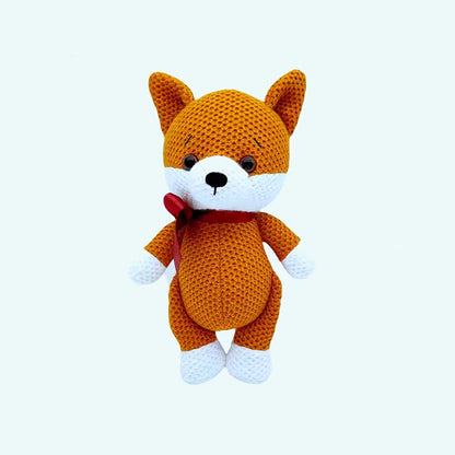 Peluche renard crochet doux animal forêt câlin