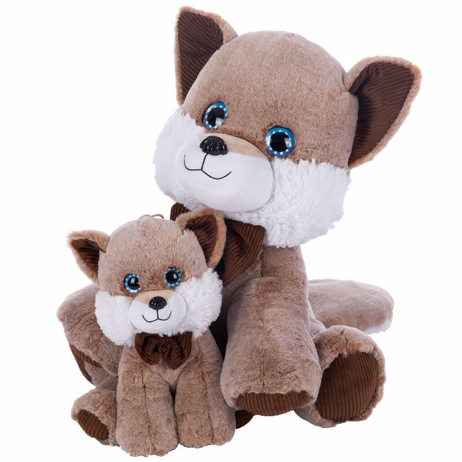 Peluche renard doux yeux bleus enfant chambre cosy