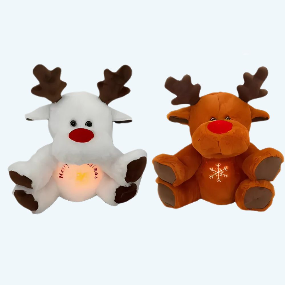 Peluche renne de Noël douce veilleuse musicale nuit magique