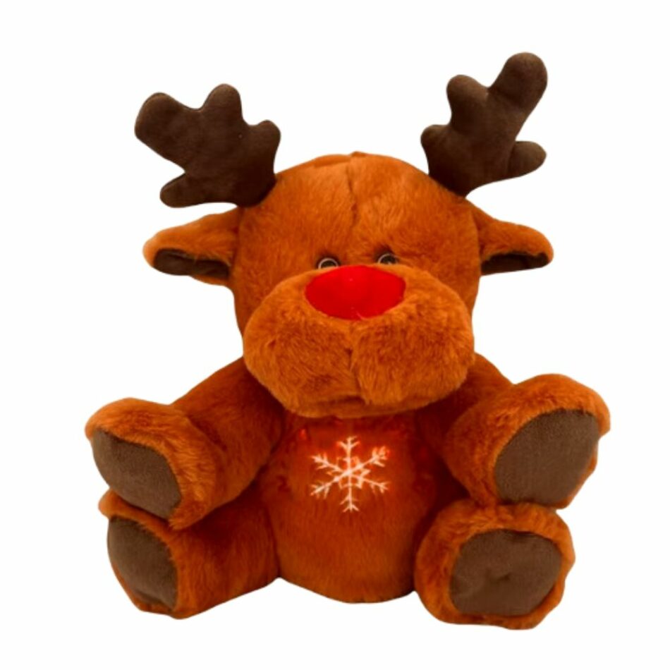 Peluche renne de Noël douce veilleuse musicale nuit magique