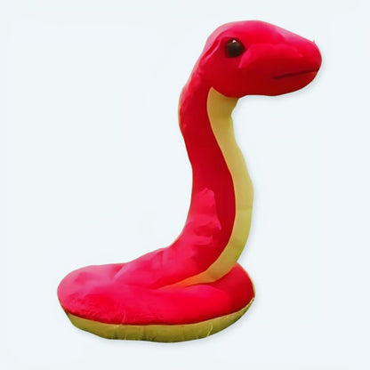 Peluche serpent rouge doux câlin enfant chambre