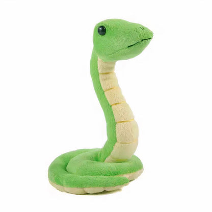 Peluche serpent vert doux pour enfant chambre jungle