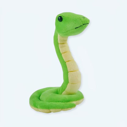 Peluche serpent vert doux pour enfant chambre jungle