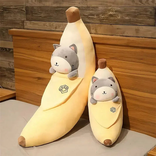 Peluche Shiba Inu banane douce mignonne décor chambre