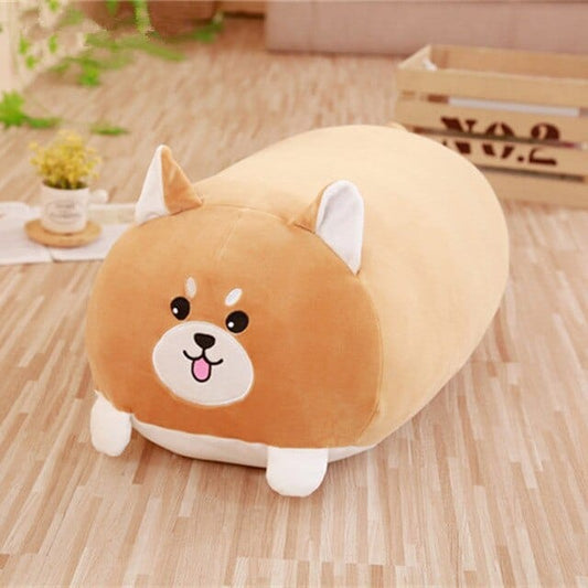 Peluche shiba squishmallow qui tire la langue