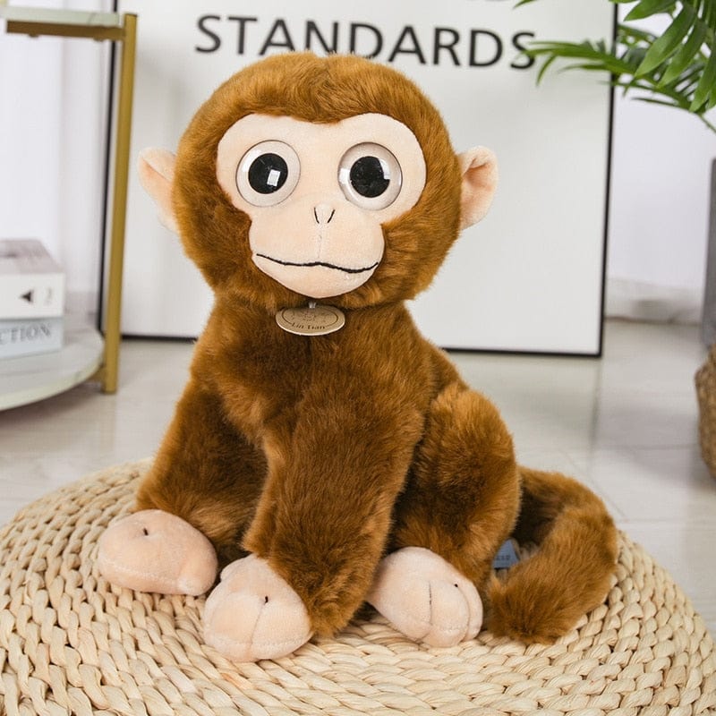 Peluche singe bavard et expressif