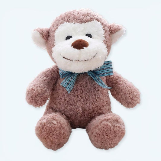 Peluche singe marron câlin enfant douce jungle