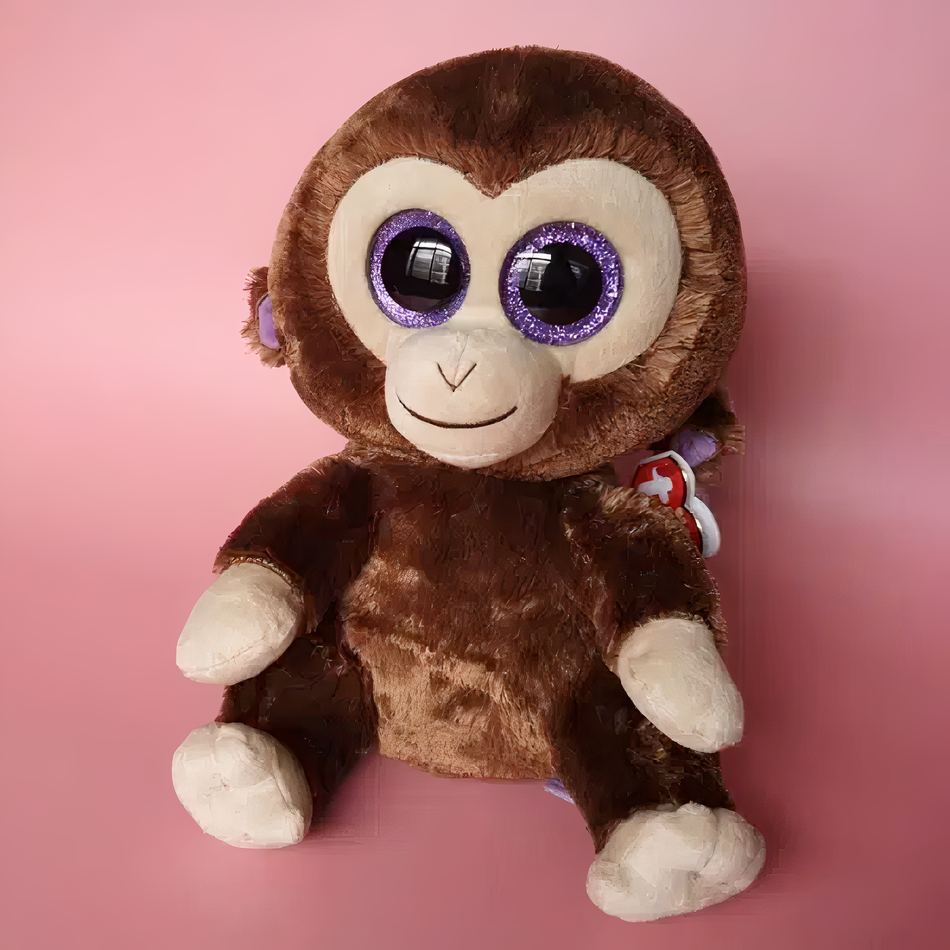 Peluche singe marron doux enfant câlin amusant