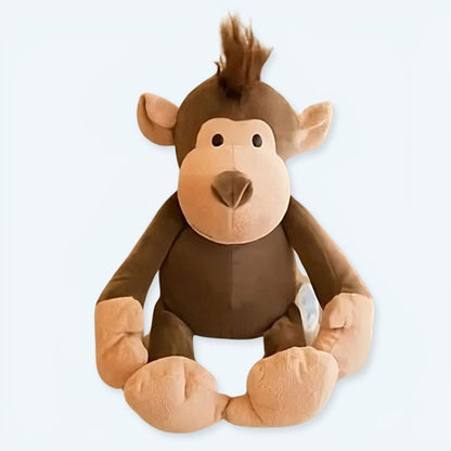 Peluche singe marron doux enfant jungle câlin