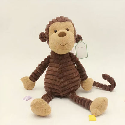 Peluche singe marron doux jungle câlin enfant